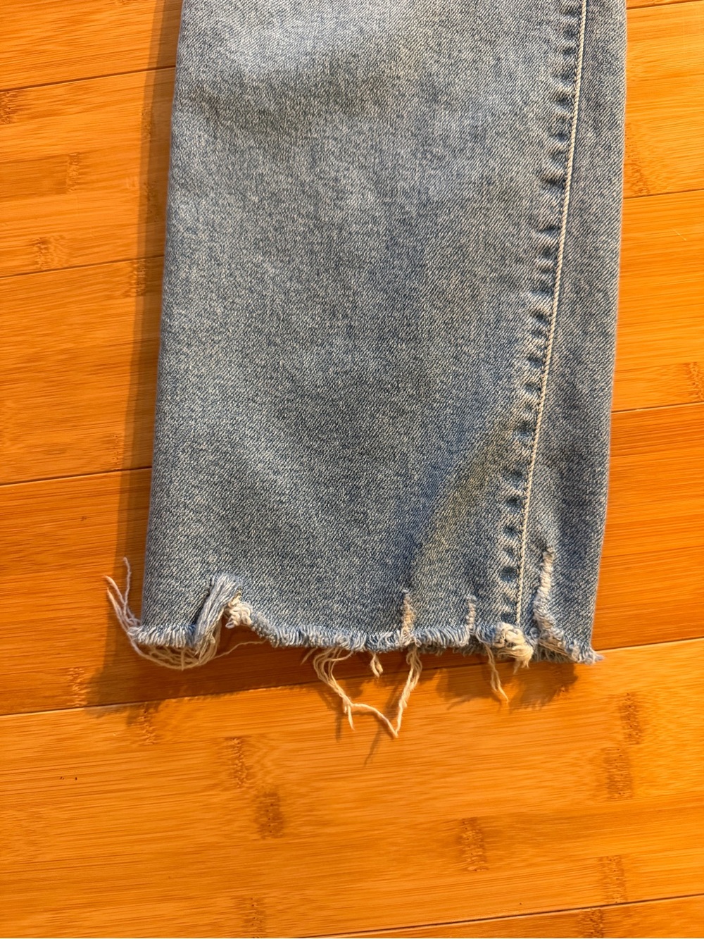 Just Black Denim Vintage Straight Leg Jeans — Size 31 — Frayed Hem 27” Inseam - Picture 8 of 14